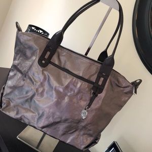 Metallic silver bag